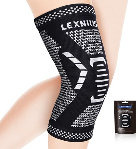 Rodillera para hombres y mujeres, vendaje de compresión para artritis, desgarro de menisco, ACL, artrosis, mejor rodillera para deportes, correr, senderismo, fútbol, rodillera derecha/izquierda, color