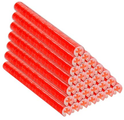 wellrun 48 Pcs Bike Spoke Reflectors,Bicycle Wheel Reflective Clips for Night Riding Safety,360 Degree Visibility Tube Warning Strip Covers for Road Mountain Wheelchair