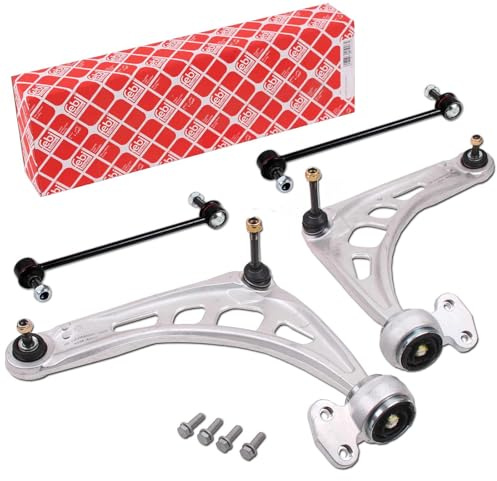 2x Febi Querlenker+Traggelenk Hydrolager Stabi vorne | 18802, 18803, 17377, Febi Querlenkersatz mit Stabi Kompatibel mit 3 (E46),3 Cabriolet (E46),3 Compact (E46),3 Coupe (E46),3 T