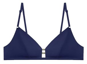 YAMAMAY - Bikini Parte Alta, Modello Bralette Senza Ferretto, Donna, Sculpt Color, Blu Scuro, monocromo