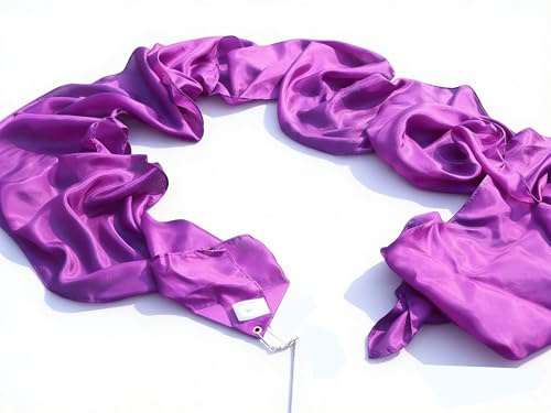Winged Sirenny Nastro da Ballo Leggero di 4m con Girella, Vera Seta Fluida Bellissimi (viola)