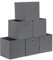 SONGMICS Scatola Portaoggetti, Tessuto, Grigio, 30 x 30 x 30 cm