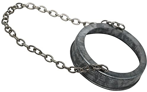 Galvanized Bands with Chain For Hanging Mason Jars, Rustic Farmhouse Decor by Mason Jar Lifestyle (Regular Mouth, 6 Pack)