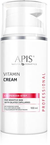 Apis COUPEROSE-STOP Vitamincreme - 100 ml - mit Vitamin C, Ginkgo, Ceramiden und Hyaluronsäure - Lindert Couperose-Probleme bei empfindlicher Haut