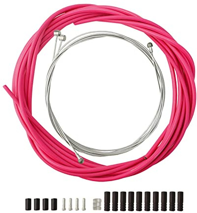 F Fityle Universal Fahrrad Schaltzug Schaltzug & Bremszughülle Ersatz Kit für Moutain Rennrad Radfahren Reparatur Repair - Rosa