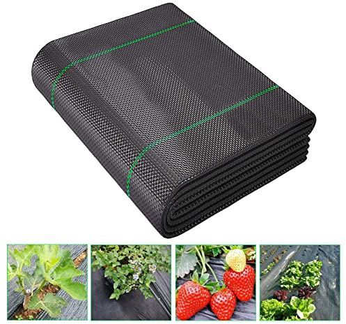 Unkrautschutzmembran 2m x 5 m Unkrautschutzgewebe Heavy Duty Unkrautvlies Bodenbedeckung Membran Bodenbedeckung Membran für Gärten, Rasen, Terrassen