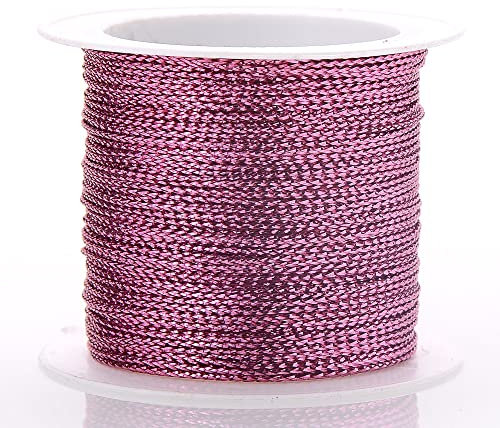 20 M/Rolle, 1,0 Mm, 12 Farben, Perlenschnur, Makramee-Nylonschnur, Geflochtenes Seil Zum Herstellen Von Garn