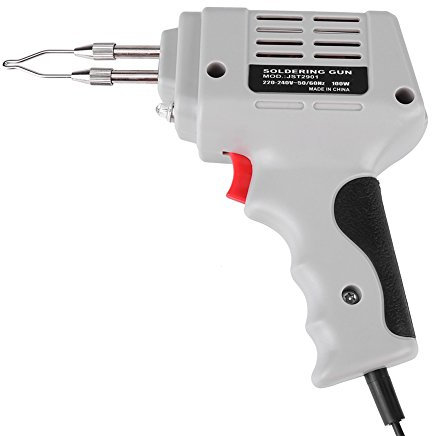 220V 100W Pistola per Saldatura a Calore Elettrico Strumento per Saldatore Manuale con Filo di Saldatura e Luci, Spina Europea