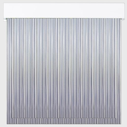 P T PERTONI TENDE Tenda da esterno in PVC | Doppio nastro | Anti insetti | (altezza 220 x 90 cm larghezza, trasparente)