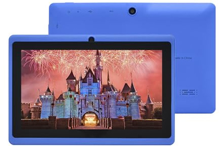 DAM Tablet Q75X Pro WiFi. Sistema operativo Android 7. Schermo 7'' 1024x600px. MTK Quad Core 1 GB RAM + 8 GB. Doppia fotocamera. Colore: blu