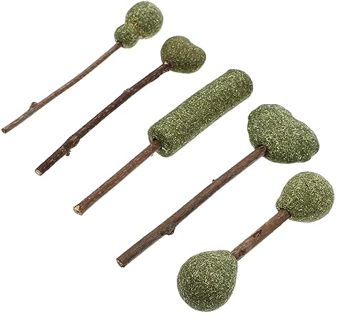 FOMIYES 5stücke Katzenminze Lollipops Natürliche Kaustäbchen Für Katzen Fördert Die Zungenbewegung Zusatzstoffe Leicht Und Praktisch Spielzeug Für Gesunde Haustiere