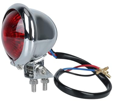 Hinten Rücklicht Bremslicht 12V Motorradzubehör für Chopper für Bobber Motorradbremse Rückleuchte Motorrad Rücklicht Rotes Rücklicht