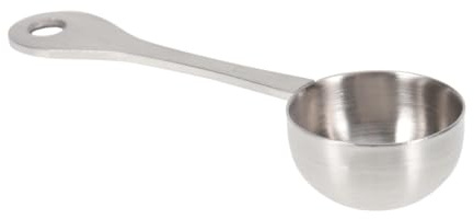 Cuillère à Mesurer en Acier Inoxydable Argentée pour Café | Construction Monobloc, Finition Polie Brillante, Usage la Cuisine pour Grains Moulus et Bicarbonate