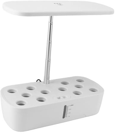 Asixxsix Indoor-Garten-Hydrokultur-Anbausystem, 12 Pods, LED-Licht, Platzsparende Pflanztöpfe mit Automatischer Steuerung, Einfach zu Bedienen, Indoor-Garten-Set mit Fernbedienung (White)