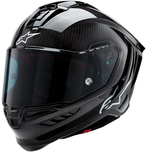 Race Helmet Alpinestars Supertech R10 Motorcycle Helmet Full-Face Helmet Carbon Helmet Black Carbon XXL