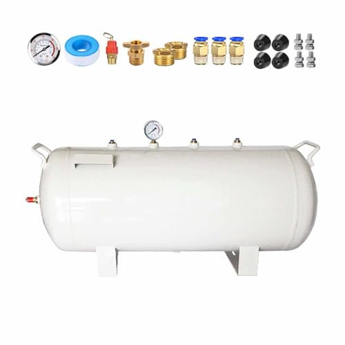 CHZDPP Metal Air Compressor Tank with Mounting Kit, 2 5 8 10 13 20 26 Gal Large Gas Storage Tank for Pressurized Air, Sturdy Air Tank for Compressor (Size : 100L/26.4Gal)