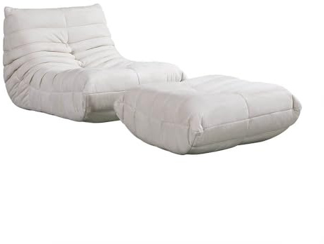 Home Deluxe Relaxsessel mit Hocker CHILL - 102 x 87 x 70 cm | Sofa, Sessel, Couch, Liegesofa, Loungesessel