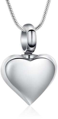 Kleines Herz Einäscherung Urne Halskette für Asche Edelstahl Memorial Asche Anhänger Keepsake-Schmuck