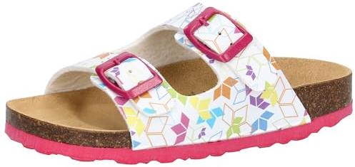 Lico Unisex Kinder Bioline Rocky Pantoletten, Weiss Bunt, 33 EU