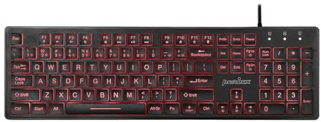 Perixx PERIBOARD-317RGB Wired Backlit USB Keyboard - Big Print Letter with RGB Illuminated LED - US English Layout