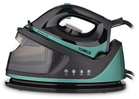 Tower T22023TL Ceraglide Steam Generator, Digital Display, 2700W, 1.2L, Teal