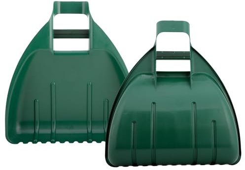 Garten Laubgreifer Premium Laubschaufel Set Langlebiges Kunststoffmaterial Mit Griffen Robustes Garten-Laubsammler Gartenkrallen Schaufelgreifer Robust Ergonomisch Sicherer Griff Leicht