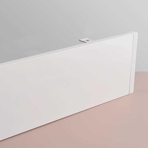 Generisch Nur Metall-Vorhangkasten, Querbehang, weißer Vorhang mit Halterungen und Schraube, Deckenvorhangschienenabdeckung für Wohnzimmer, Schlafzimmer, Badezimmer (240 cm)