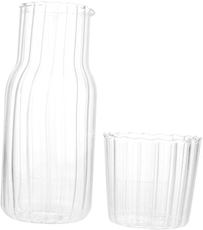 FELTECHELECTR Cooling Kettle Thickened Carafe Glass Water Bottle for Cold Water Jug Beverage Holder Household Container for Party Beverage Holder and Daily Use