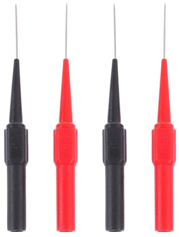 JECOMPRIS 4 Stück Isolierte Multimeter Prüfsonden Mit Präzisen Piercingnadeln Für Elektronik- Und Kfz-Tests Ergonomische Testsonde Für Sichere Messungen