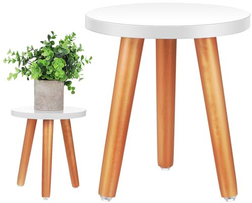 Happyyami 2stücke Pflanzenständer Indoor Pflanzenhocker Kleiner Holzhocker Pflanzentisch Für Zuhause Stabiler Pflanzgefäßhalter Für Wohnzimmer Und Balkon