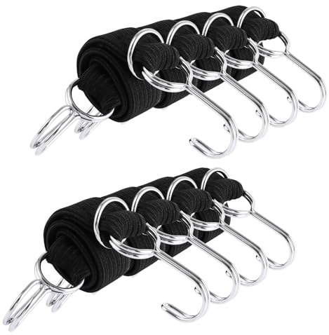 LOLYSIC 8 Stück Spanngurte mit Haken (3 x 50 cm) – Zurrgurt zum Befestigen für Fahrrad, Autotransport & Motorrad, ideal für sicheren Transport