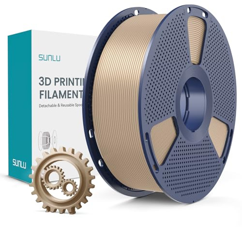 SUNLU PLA+ Filament 1.75mm, Verbesserte Haltbarkeit und Hohe Festigkeit, PLA Plus 3D Druckerfilament für 3D FDM Drucker, 1KG Spule, pla+ Eiche