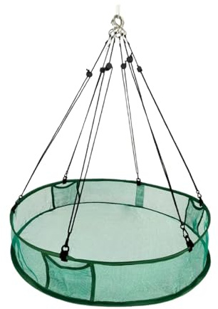 KESOTO Vogel Futterstation Auffangschale Futterschale Futterspender Hängeschale Aus Fiberglasnetz mit Stabilem Haken für Schalenaufnahme für Garten Rasen Hi, Mehrfarbig, 51cmx11cm