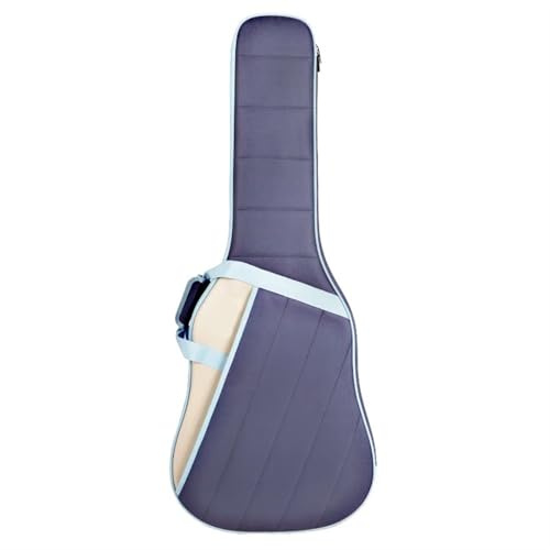 ATEUXOL Gitarrväska 41 tum gitarrfodral akustisk dubbel rem vadderad mjuk väska vattentät ryggsäck, Färg3, En storlek