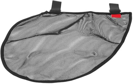 MOLUCKFU Bolsa de Almacenamiento para Cochecito Cesta Organizadora Lateral Negra con Compartimento Espacioso y Correas Ajustables para Viajes en Carrito