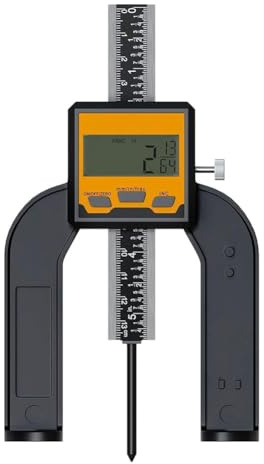 Digitaler Tiefenmesser für Holzbearbeitung, 0,01 mm Auflösung, 80 mm Reichweite, Magnetfuß, LCD-Display für präzise Höhen- und Tiefenmessung für Metalloberflächen