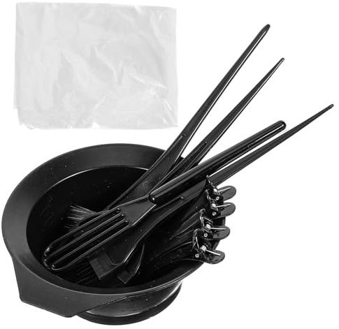Beaupretty Professional Hair Dyeing Kit with Hair Tinting Tool and Dye Brush Black Plastic Mixing Bowl No Mess No Hassle
