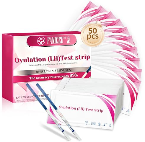 50 Tests Ovulation, Test De Fertilité Pour Femmes, Tests D'Ovulation Et De Fertilité, Maximise Vos Chances Concevoir, RéSultats Rapides Et PréCi, Sensibilité Optimale