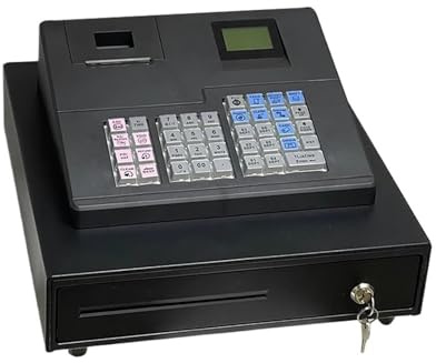 Schwarze elektronische Registrierkasse mit 38 Tasten USB/RS232 und 58-MM-Thermodrucker ECR600, Shop-Edition