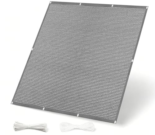 Balkon Sichtschutz mit Ösen 1.3 x 6.5 m Uv-Schutz Blickdichte Privatsphäre Reißfest Staubschutz mit Ösen Balcony Cover für Terrasse Geländer, Grau