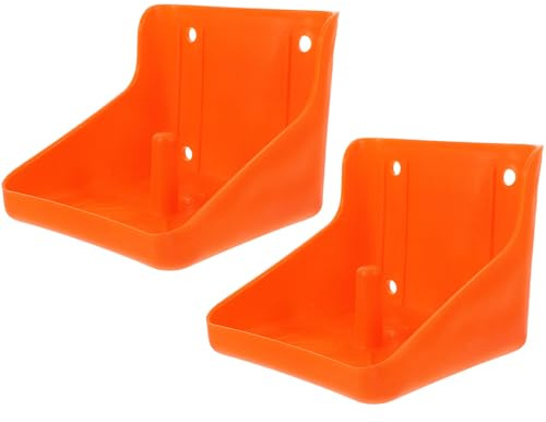 MOLUCKFU 2pcs Sturdy Red Pp Salt Brick Holder for Livestock Farm Use Easy to Mount Cylinder Rack Suitable for Horse Salt Lick