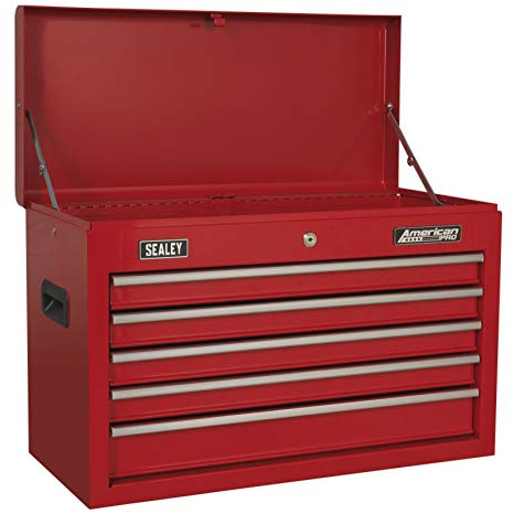 Sealey Ap225 Topchest 5 Drawer With Ball Bearing Runners - Red