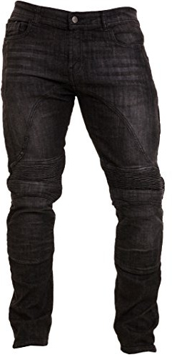 Qaswa Mens Motorcycle Jeans Denim Pants Motorbike Trousers Biker Jeans Stretch Aramid Protection Lining