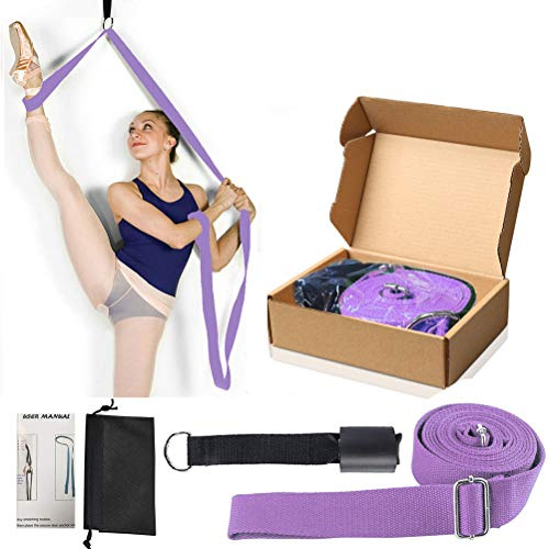 KimDaro Beinstrecker, Türflexibilität & Stretching Beingurt – ideal für Ballett, Cheer, Tanz, Gymnastik oder jede Sport-Beinstrecker, Türflexibilitätstrainer, Premium-Stretch-Ausrüstung (lila)