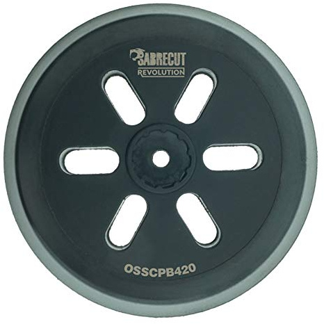 SabreCut 1pc OSSCPB420 150mm 6 Hole Medium Hard Orbital Sander Backing Pad | Compatible with Bosch, hard hook and loop pad holds abrasives securely for consistent sanding