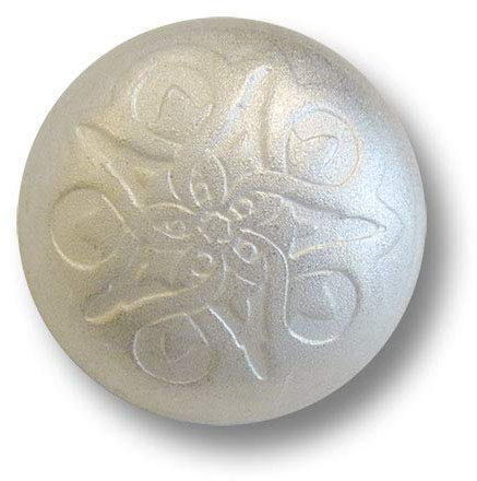Knopfparadies - 5er Set leichte, Hohle Trachtenknöpfe aus Metallblech in matt Silber. Ø: ca. 18mm!