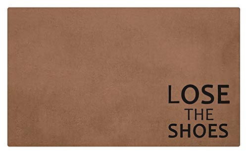 Plancholo Lose The Shoes - Zerbino per esterni per garage e lavanderia, tappetino per ingresso bagno, porta d'ingresso, pavimento interno, camera da letto, patio, esterno, 80 x 19,7 cm, marrone