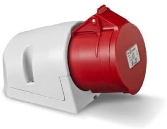 Wandsteckdose 5-polig | Steckdose Aufputz 400 V | Aufputzsteckdose Drehstrom 16A | Ellektroinstallation-Schutz IP44 IP65 (Wandsteckdose 32A X100324)