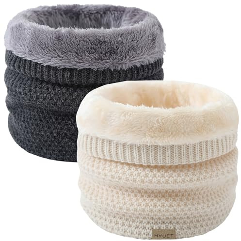 HYUET Tubhalsduk, vinter, rund halsduk, tjock fleece, halsvärmare, fodrad, mjuk, termisk halsvärmare, halsduk, slang, halsvärmare, herr och dam, för sport, skidor, En Storlek