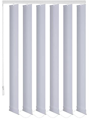 probath ERSATZLAMELLEN 8 Farben 250 cm LANG INDIVIDUELL KÜRZBAR AUSTAUSCHLAMELLEN LAMELLENVORHANG (Hellgrau, 5er Set)